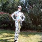Silver girl dance mirror outfit for show